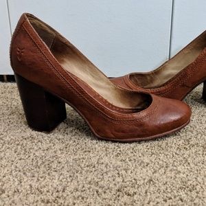 Frye platform heels
